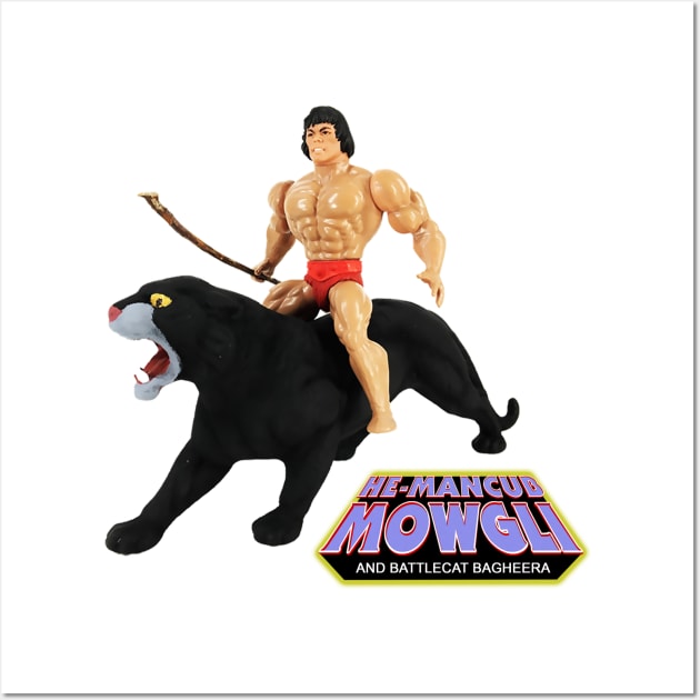 He-Mancub Mowgli and Battlecat Bagheera Wall Art by Boone